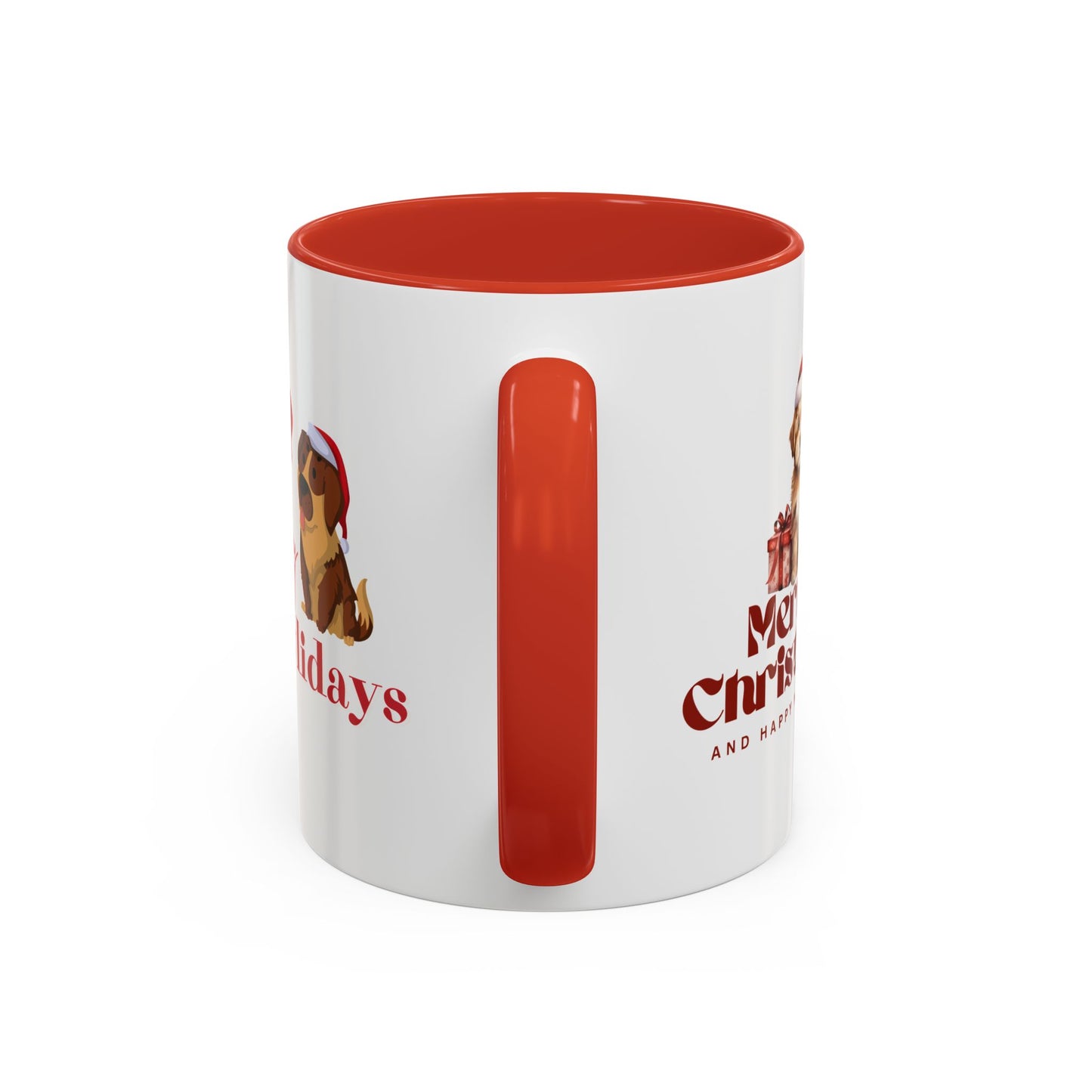 Dogs, Merry Christmas - Accent Coffee Mug (11, 15oz)