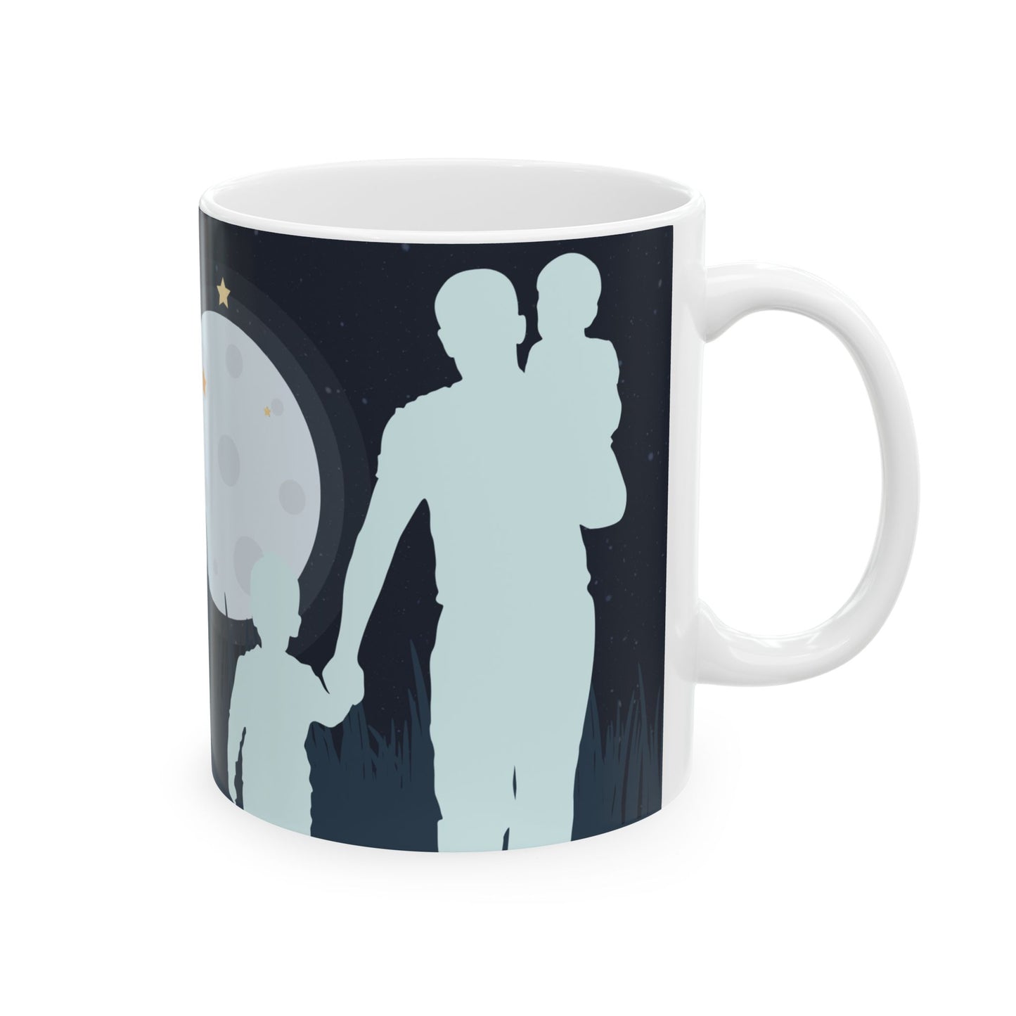 Father's Day Space Mug, Ceramic Coffee Cup, 11oz, 15oz, Gift for Dad, Custom Mug - 14013