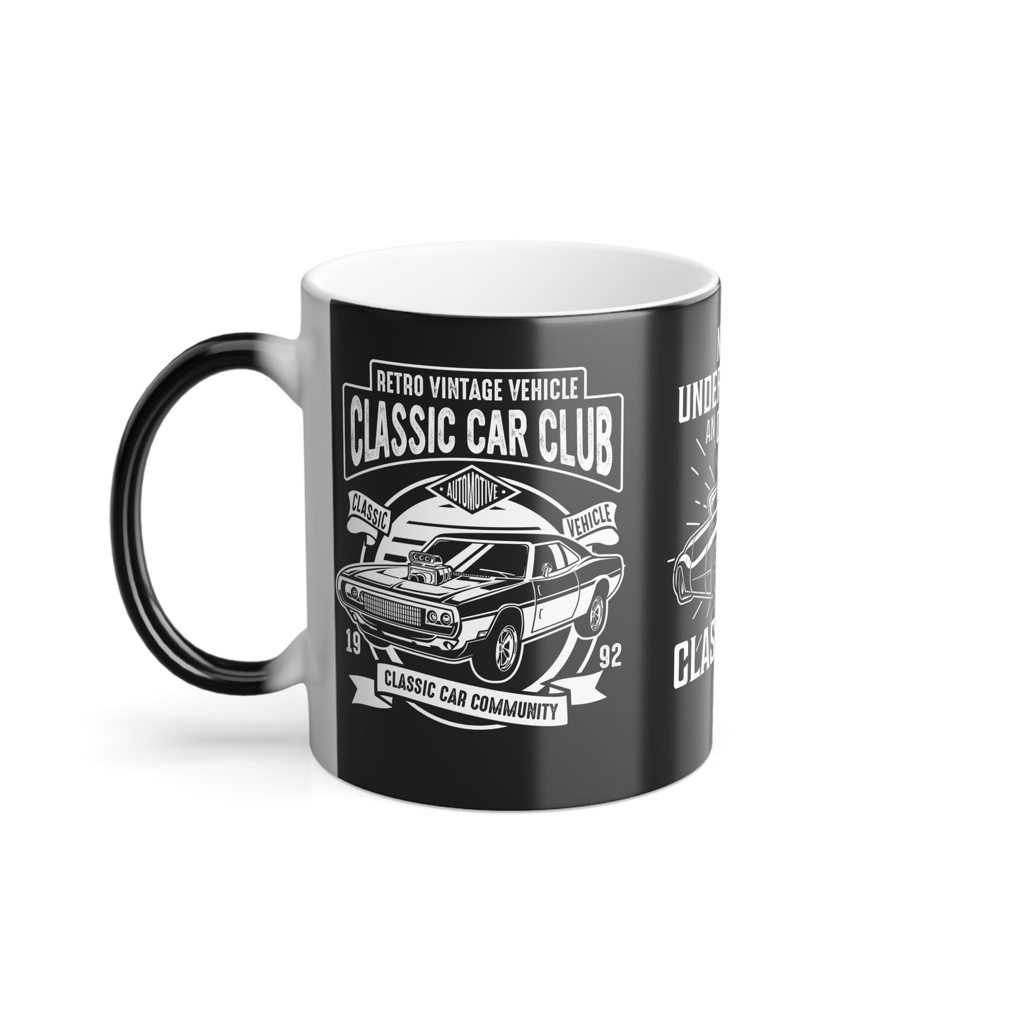 Never Underestimate An Old Man With A Classic Car - Color Morphing Mug, 11oz