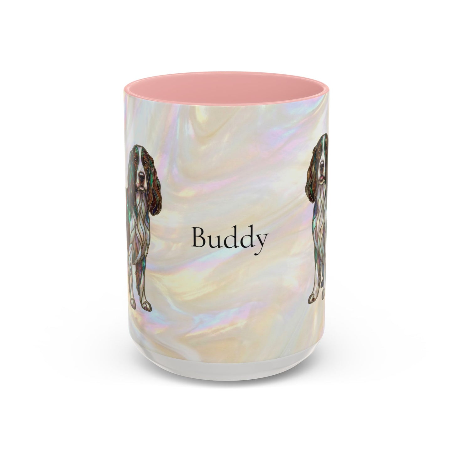 Springer Spaniel Accent Coffee Mug – Stained Glass Design 11/15oz - 14648