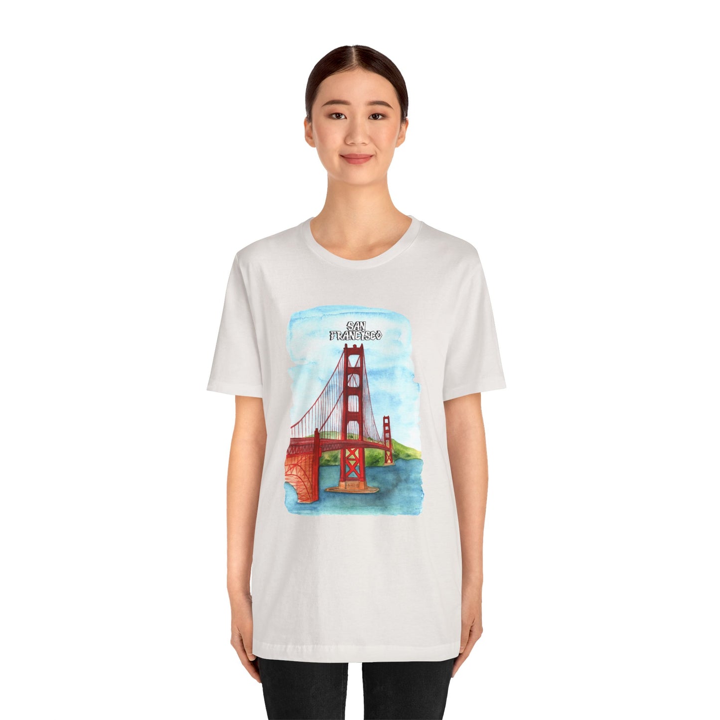 San Francisco Golden Gate Bridge Tee - Unisex Short Sleeve Jersey Shirt for Travel Lovers - 12203