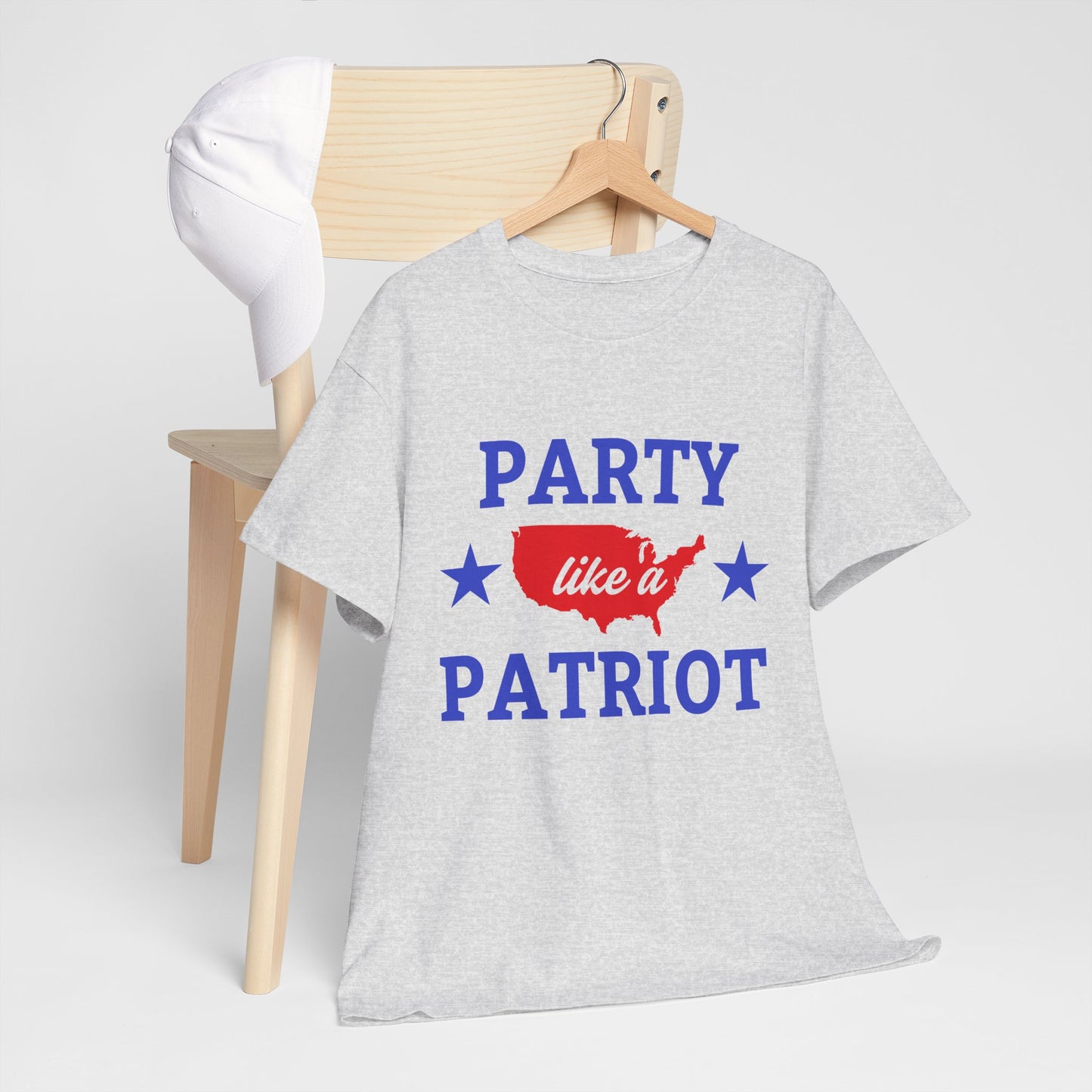 Patriotic Party Tee - Celebrate Independence, Fun Gatherings, BBQs, Gift for Patriots, Unisex Heavy Cotton T-shirt - 13732