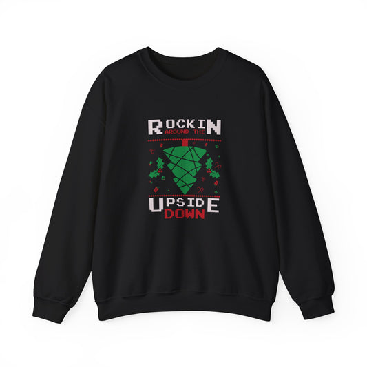 Rocking Around The Tree Upside Down - Unisex Heavy Blend™ Crewneck Sweatshirt