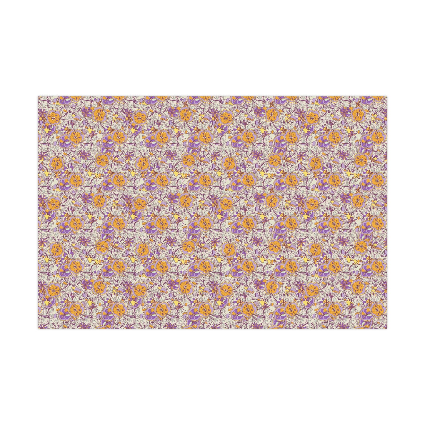 Orange & Purple Flowers - Gift Wrap Papers - 10240