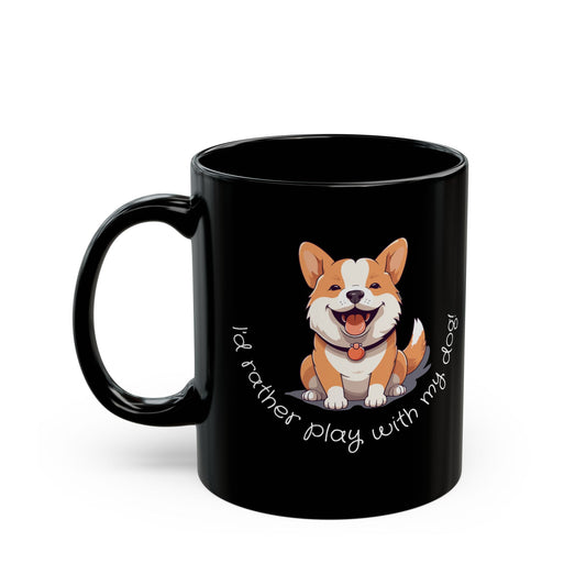 Corgi Lover's Black Mug - Perfect Gift for Dog Owners, Pet Lovers, Coffee Lovers, Corgi Gifts, Funny Dog Mug - 14079