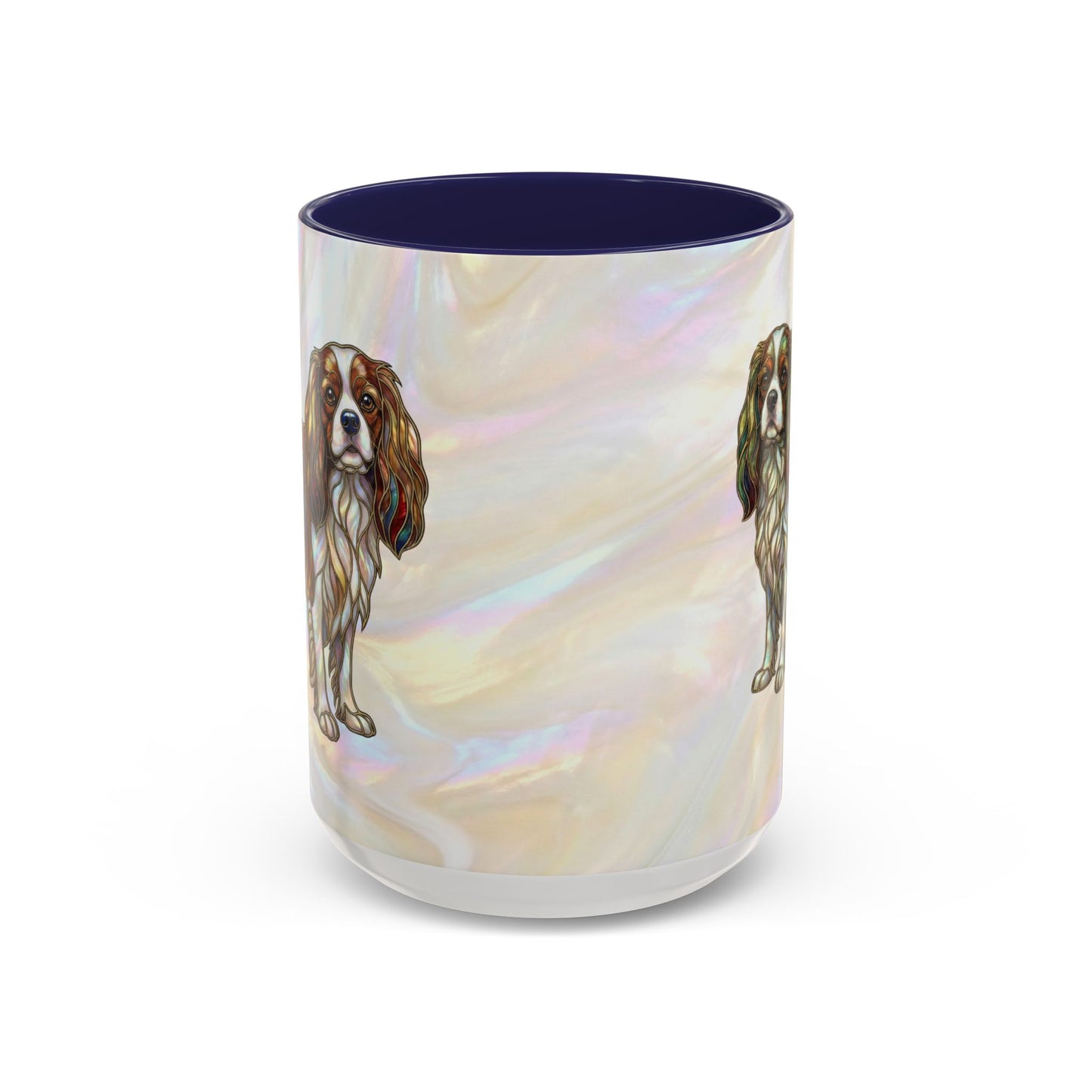 Cavalier King Charles Accent Coffee Mug -Stained Glass Style (11/15oz) - 14624