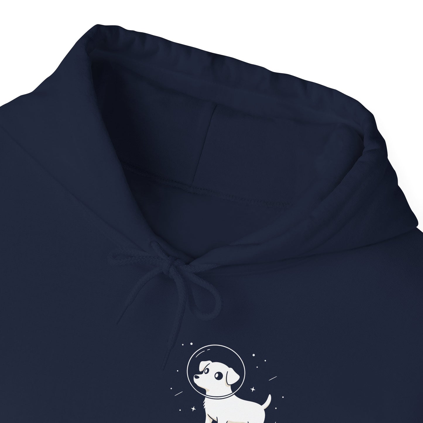 Dog in Space Hoodie – Space Puppy Graphic Hooded Sweatshirt, Unisex Heavy Blend™ - 14679