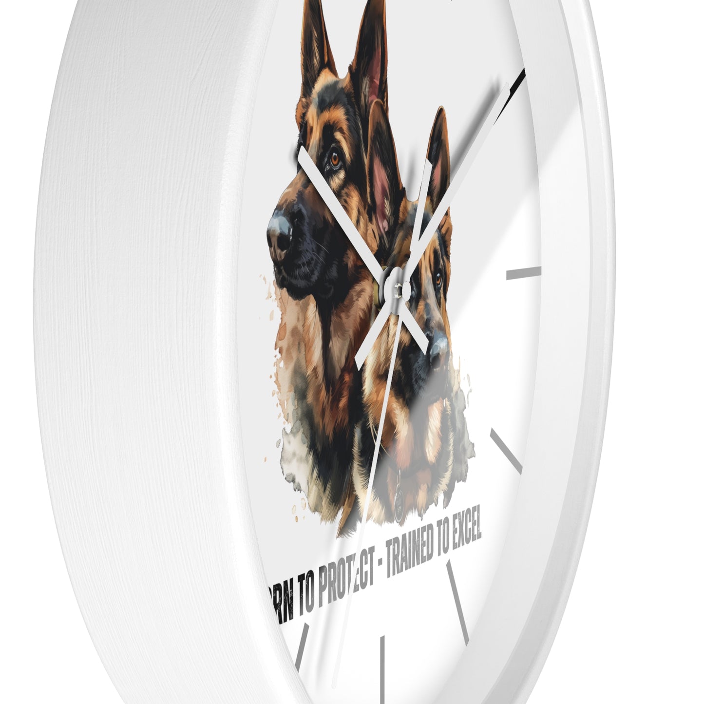 German Shepherds: Born to Protect - Wall Clock - 10513