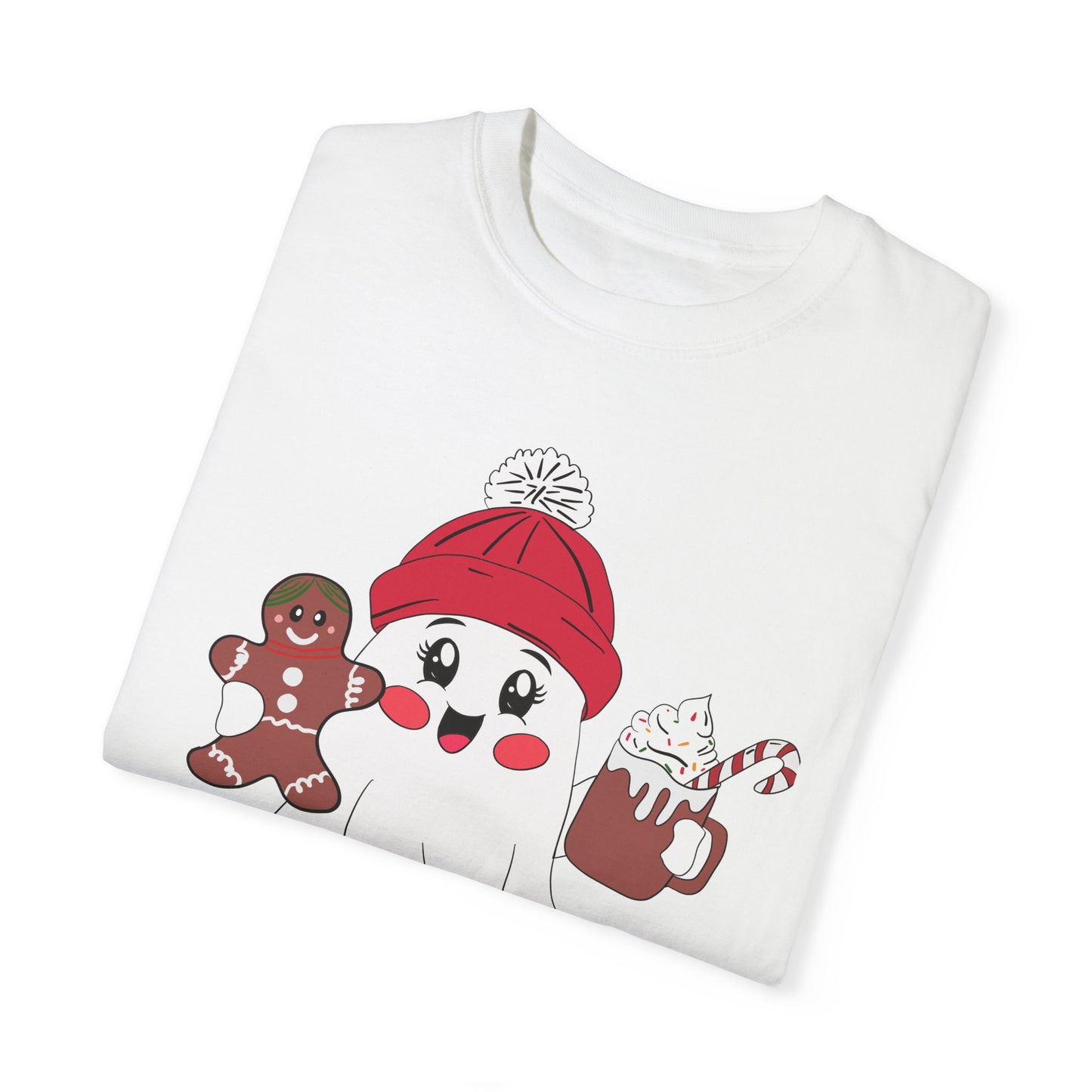 Christmas Ghost - Unisex Garment-Dyed T-shirt - 10408