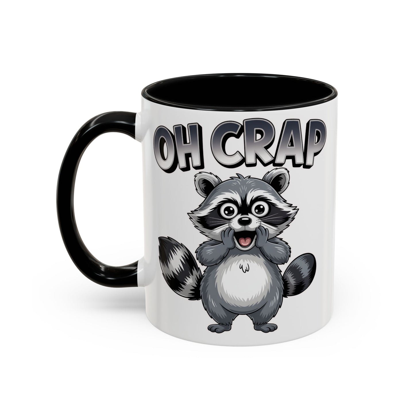 Oh Crap Raccoon Mug – Funny Cute Trash Panda Coffee Mug Gift  (11/15oz) - 14863