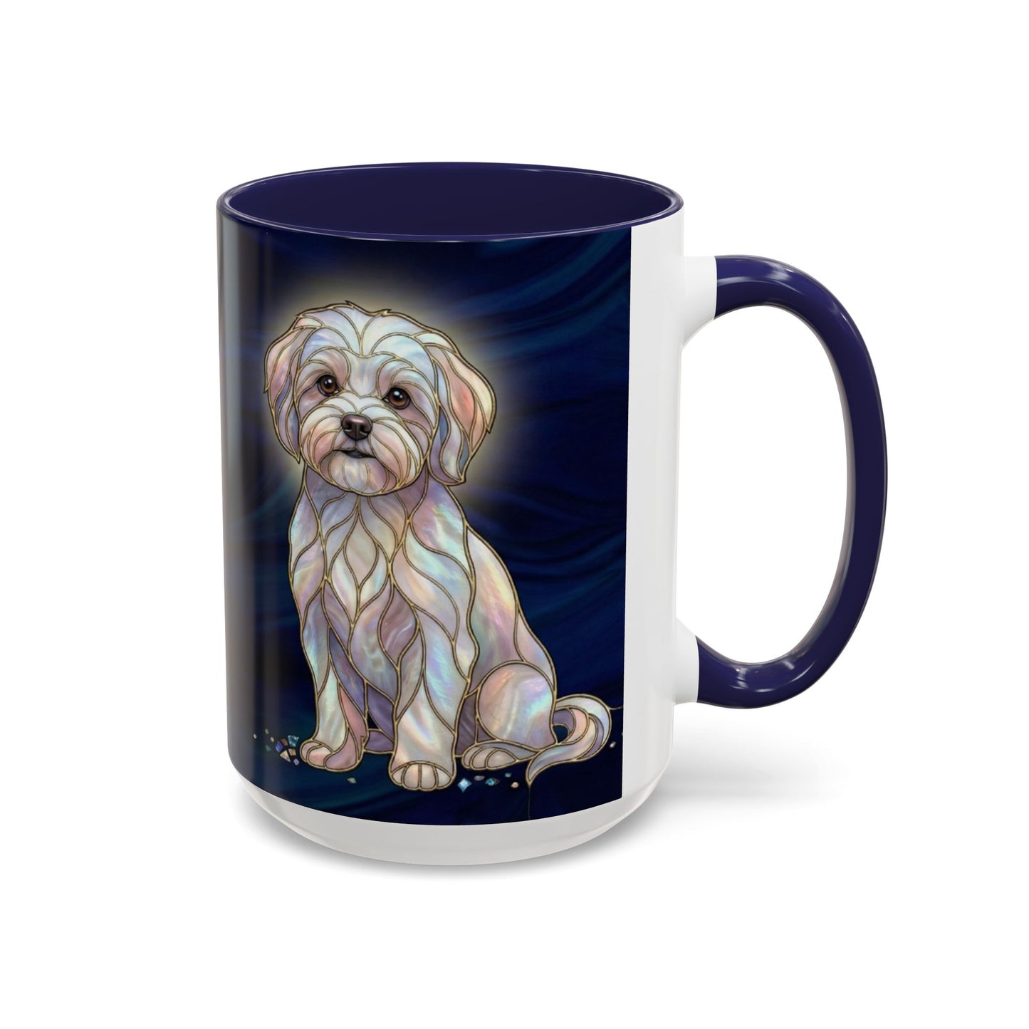 Maltese Art Coffee Mug — Stain Glass Design (11/15oz) - 14546