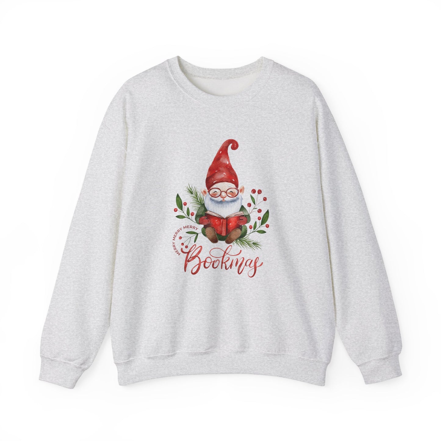 Gnome, Bookmas- Unisex Heavy Blend™ Crewneck Sweatshirt - 10775