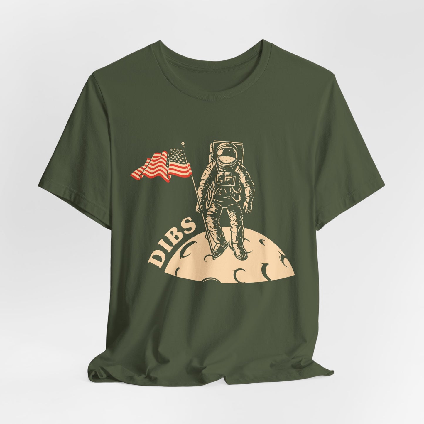 US, July 4th,  Astronaut Adventure Tee - DIBS on the Moon, Space Lover Shirt,  Unisex Astronaut Tee - 13737