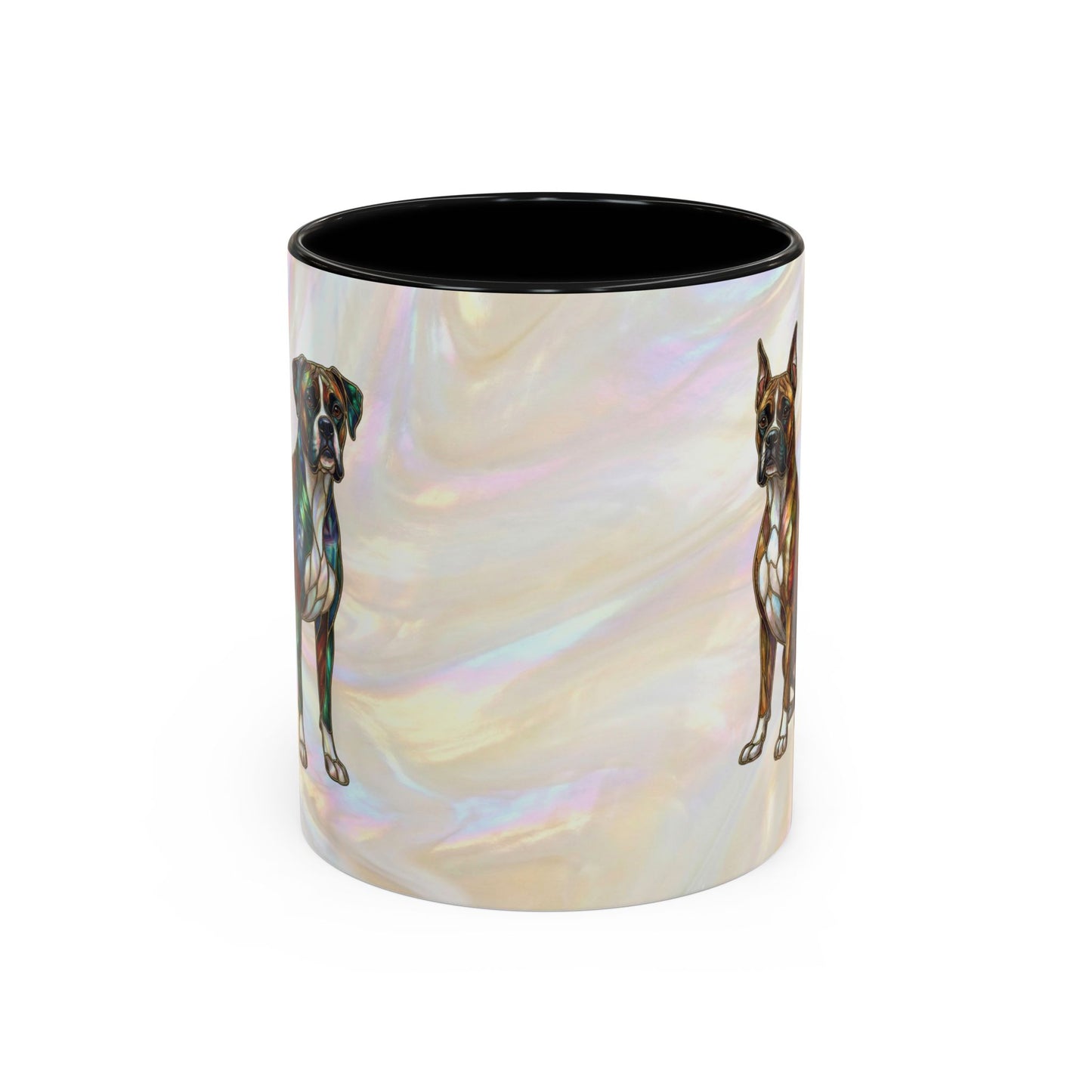 Boxer Accent Coffee Mug -Stained Glass Style (11/15oz) - 14621