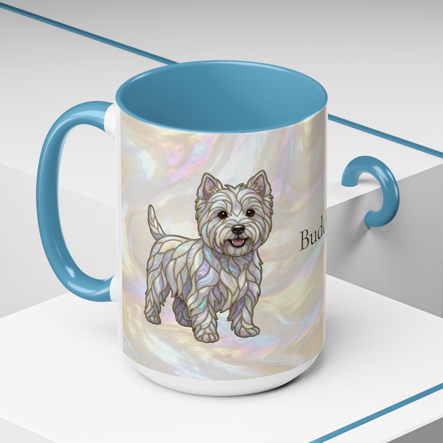 Westie Accent Coffee Mug – Stained Glass Design 11/15oz - 14650