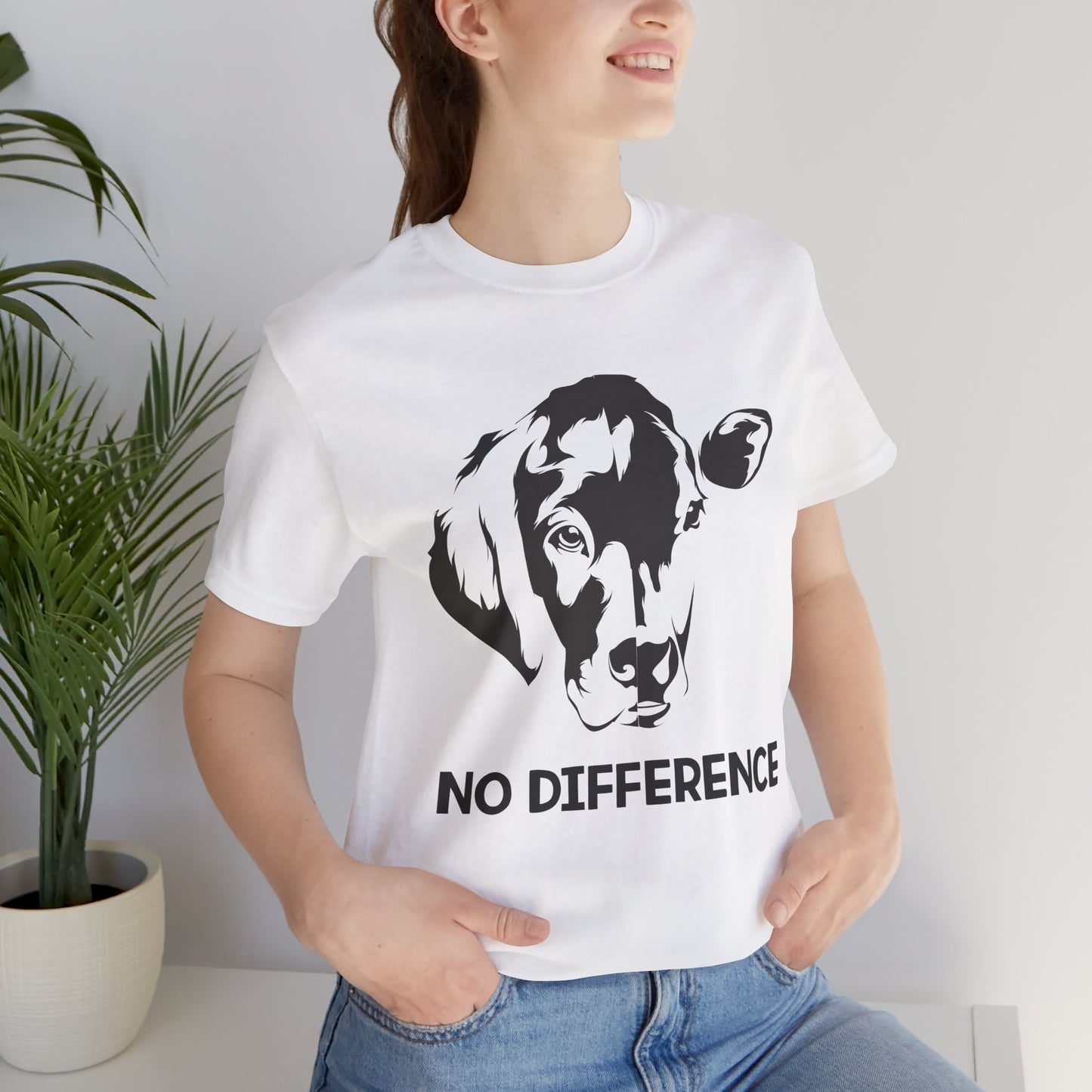 Vegan: No Difference - Unisex Jersey Short Sleeve Tee - 12422