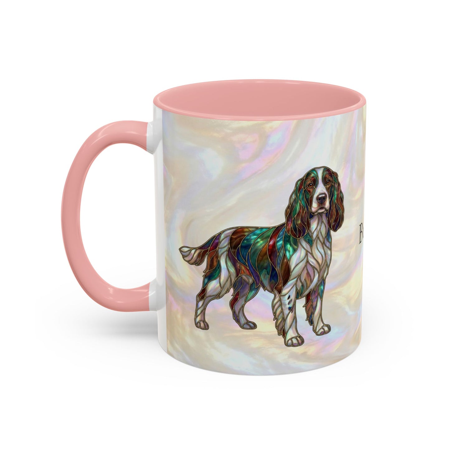 Springer Spaniel Accent Coffee Mug – Stained Glass Design 11/15oz - 14648