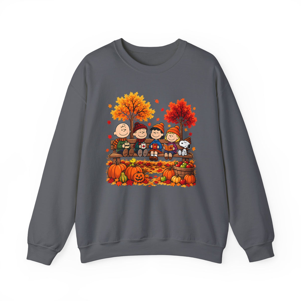 Fall Friends Crewneck Sweatshirt, Cute Autumn Pumpkin Patch Design - 14999