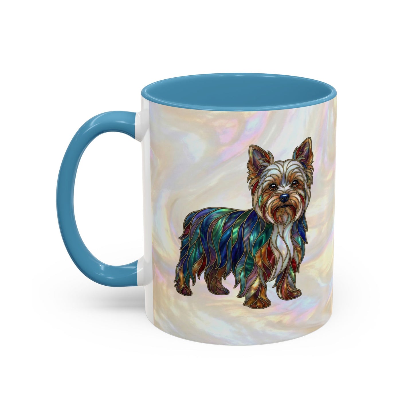 Yorkie Accent Coffee Mug – Stained Glass Design 11/15oz - 14653