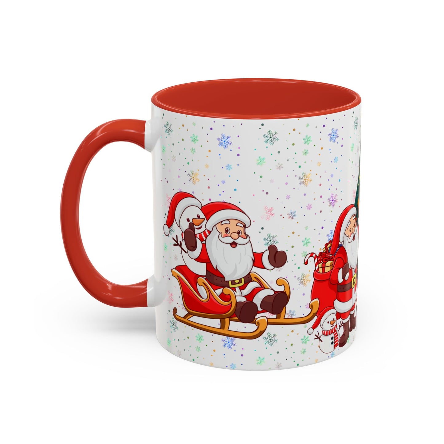 Christmas Party, Santa, Snowman & Reindeer - Accent Coffee Mug (11, 15oz) - 10427