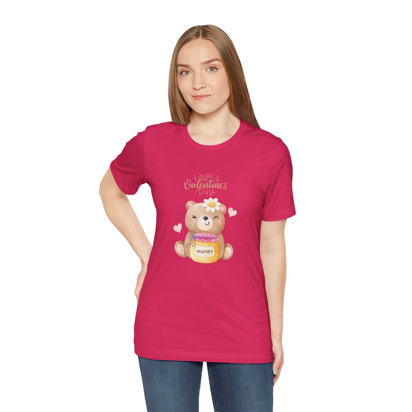 Baby Bear, Happy Valentine's Day - Unisex Jersey Short Sleeve Tee - 11522