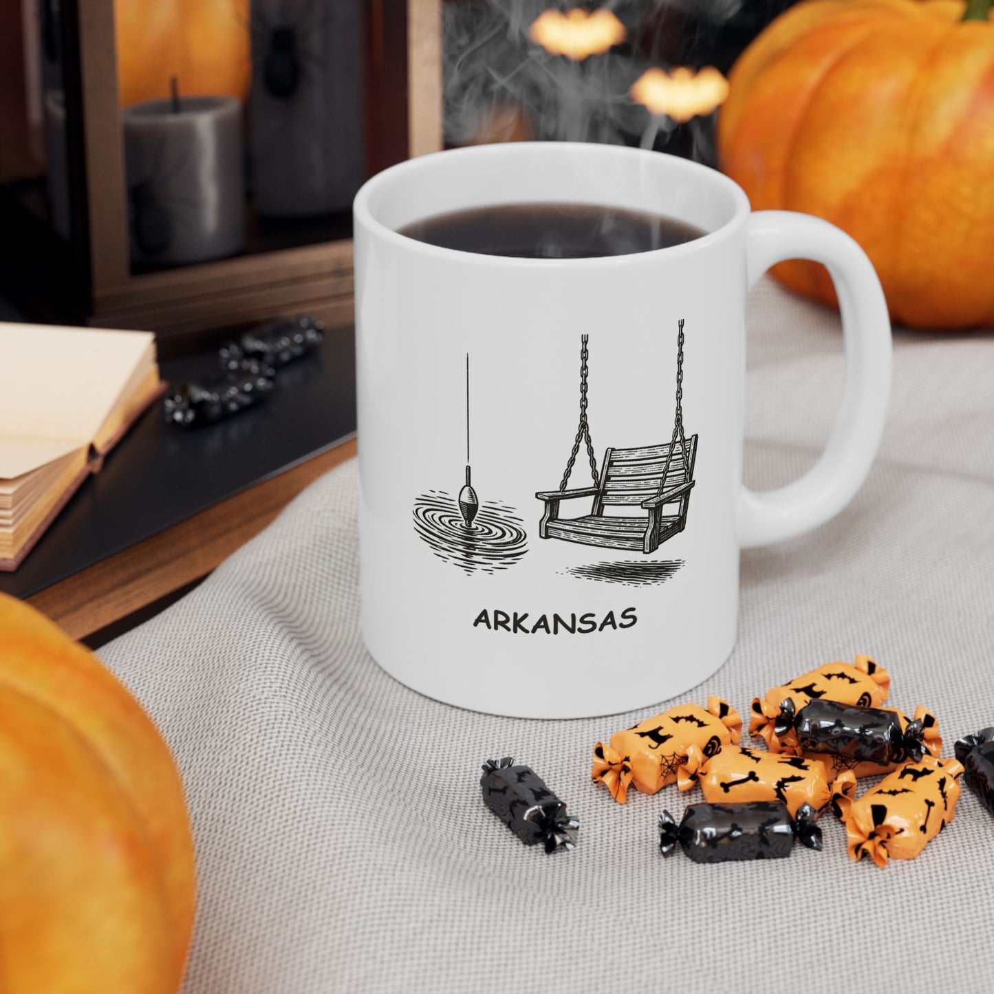"Arkansas: The only place where you can find a good fishin’ hole and a front porch swing."  Ceramic Mug - 13302