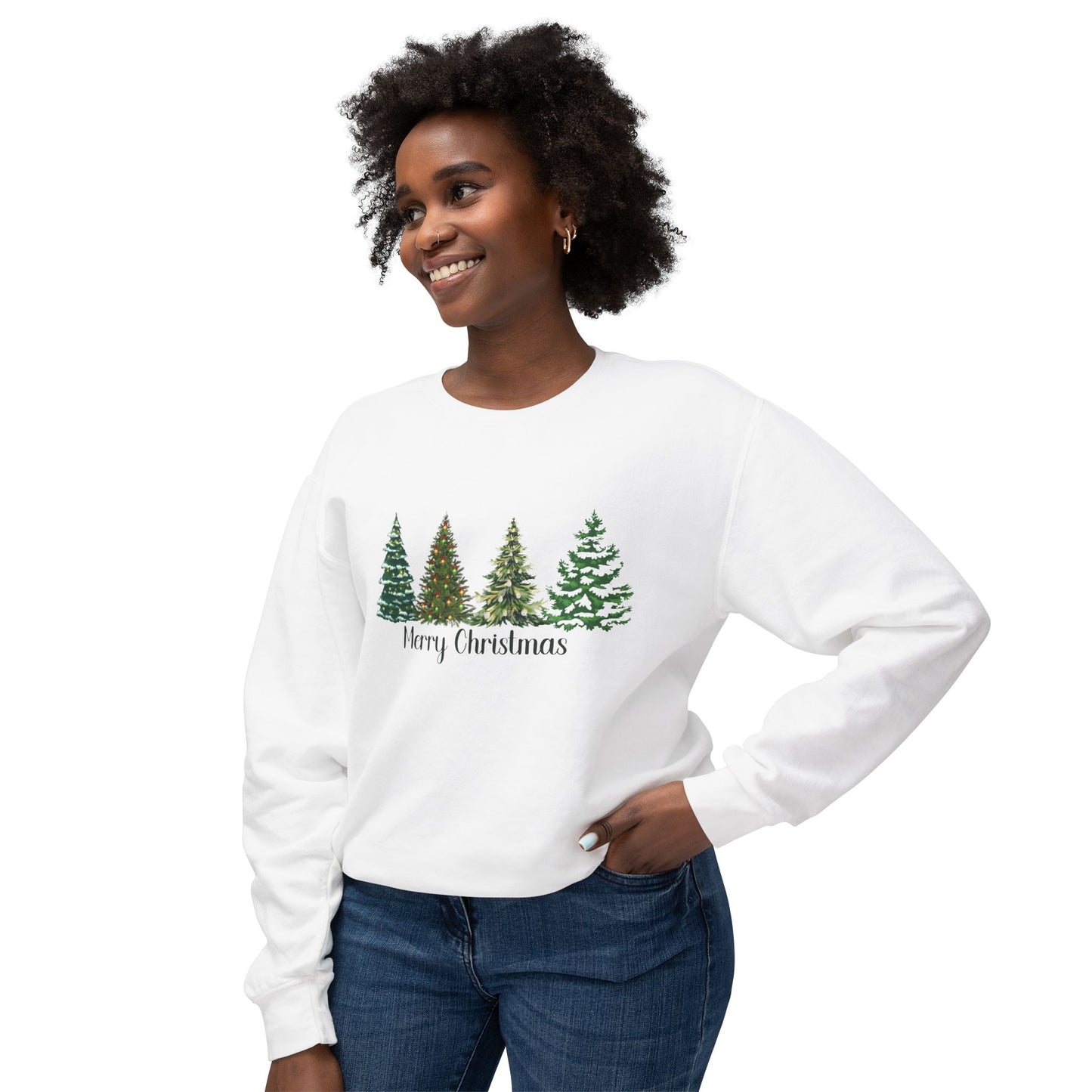 Winter Trees - Unisex Lightweight Crewneck Sweatshirt - 10238