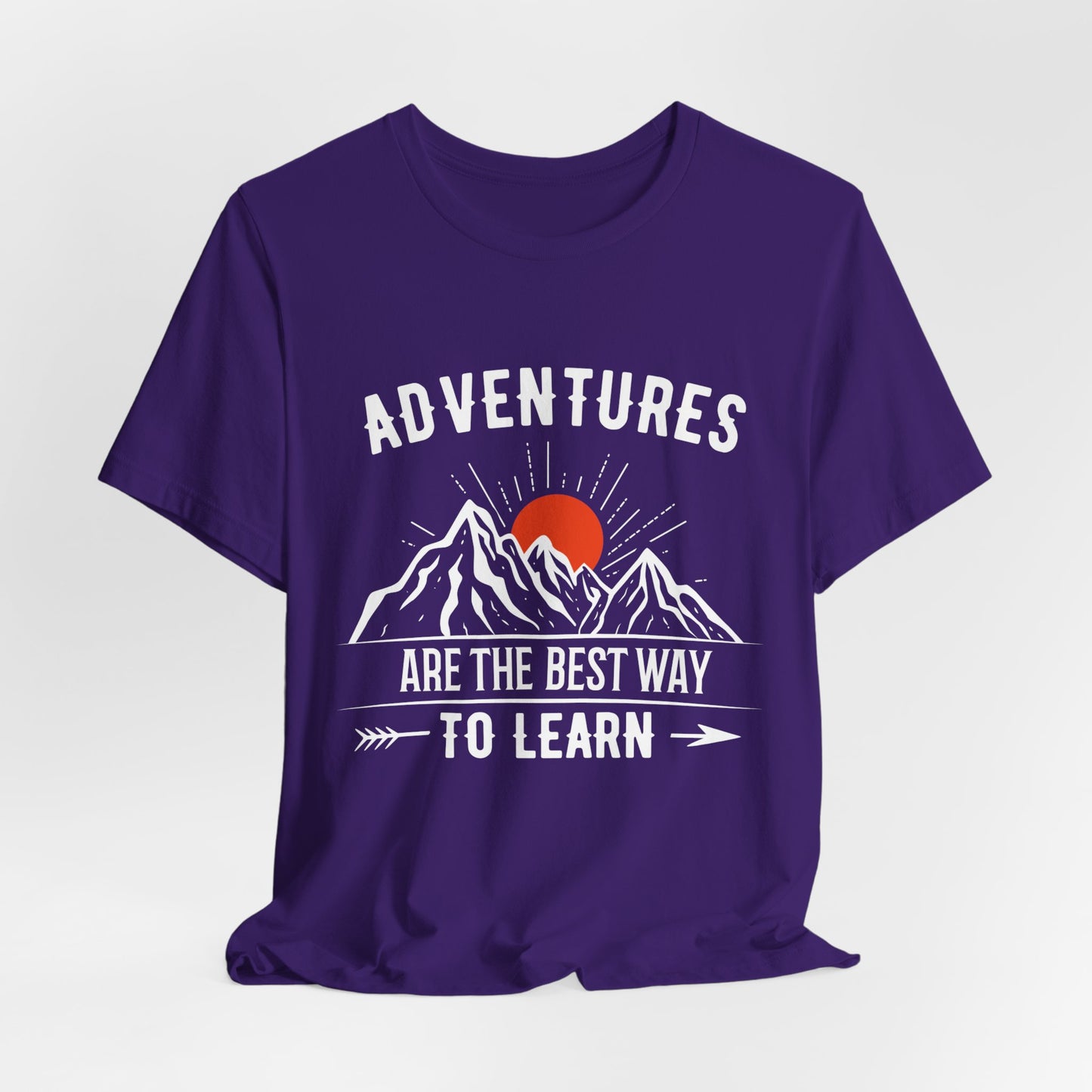 Camping: Adventures Are The Best Way To Learn - Unisex Jersey Short Sleeve Tee