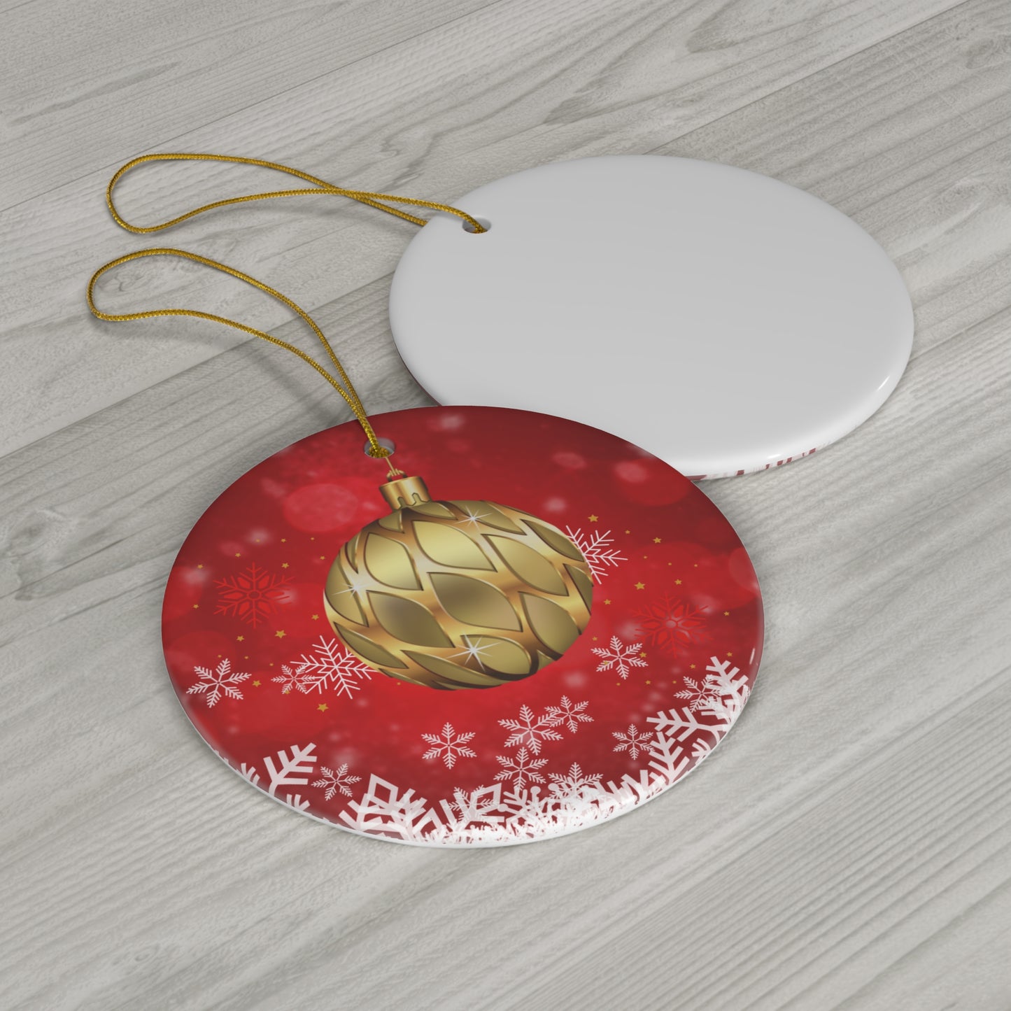 Radiant Gold - Ceramic Ornament, 4 Shapes