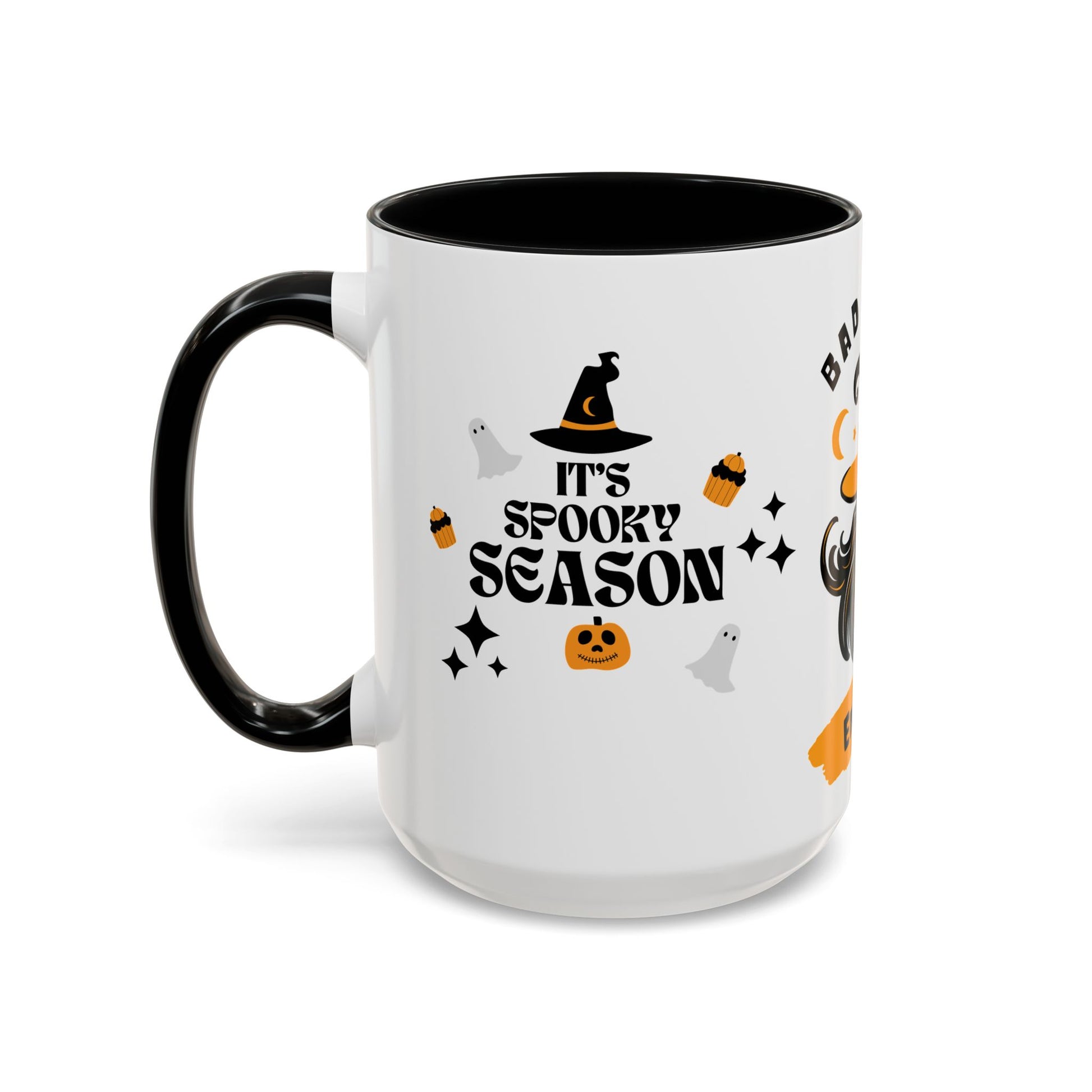 Bad Witch Energy - Accent Coffee Mug (11, 15oz) | 11 oz,11oz,15 oz,15oz,accent mug,Coffee Mugs,Halloween,Home & Living,Kitchen,Mugs,Spring Essentials,two tone,White base