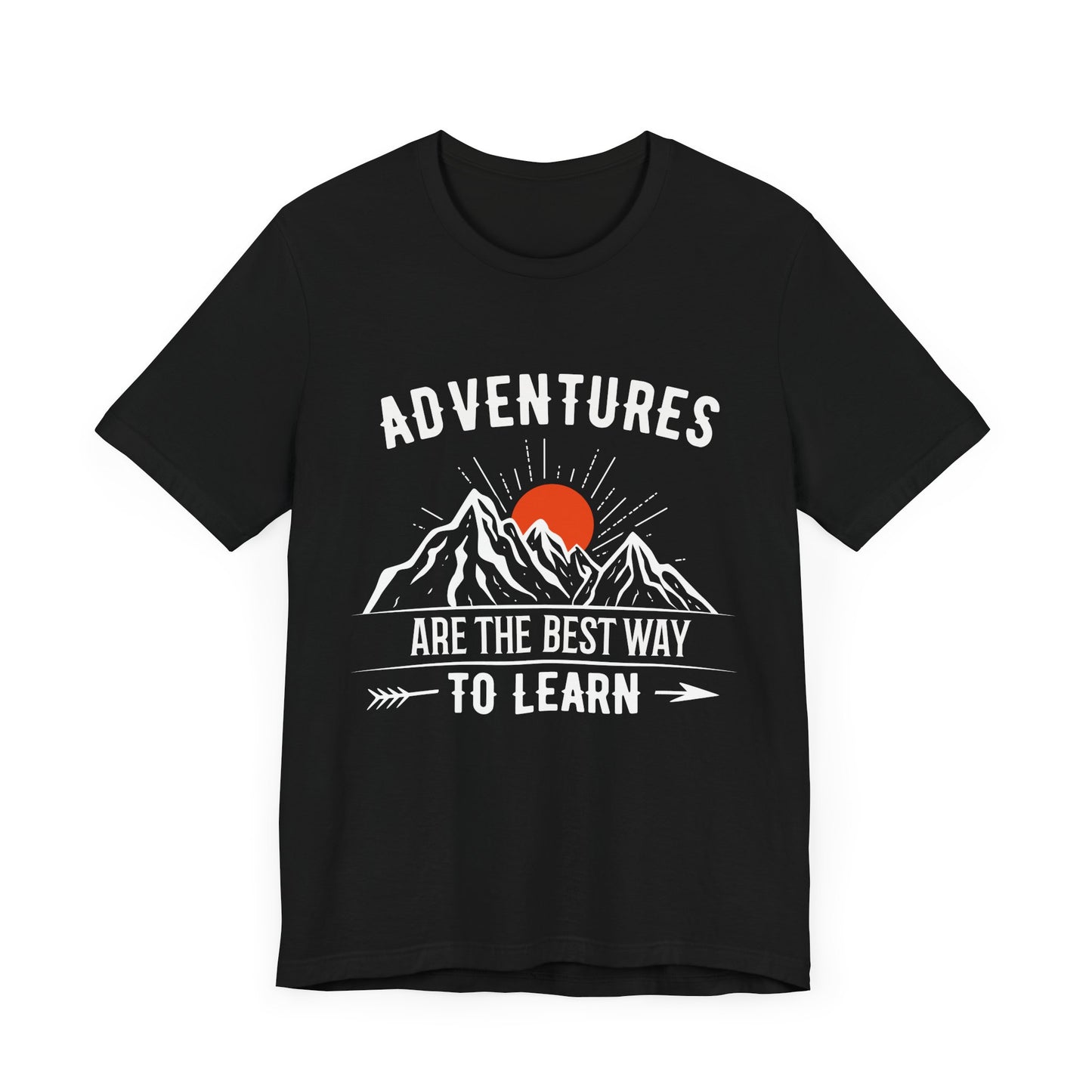 Camping: Adventures Are The Best Way To Learn - Unisex Jersey Short Sleeve Tee - 12652