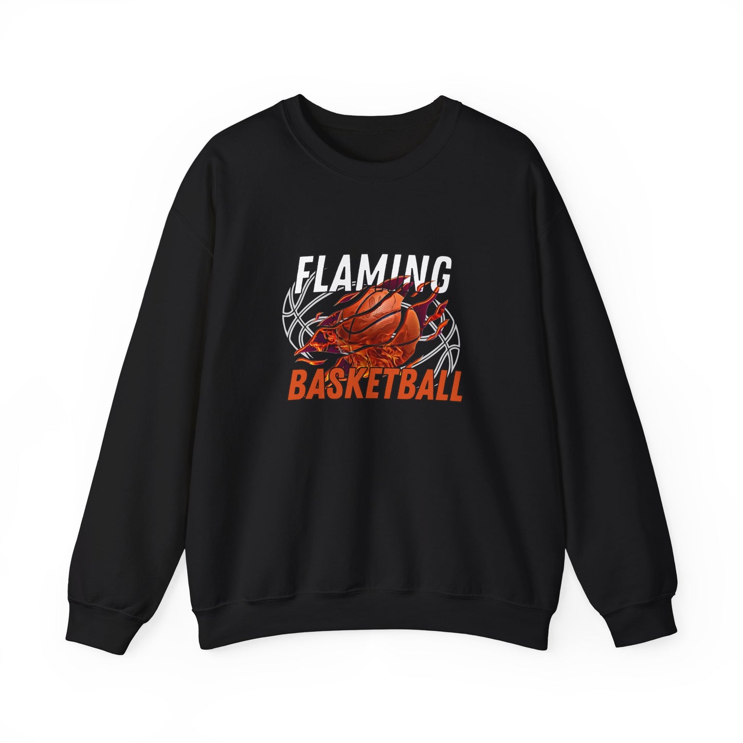 Flaming Basketball - Unisex Heavy Blend™ Crewneck Sweatshirt - 10671