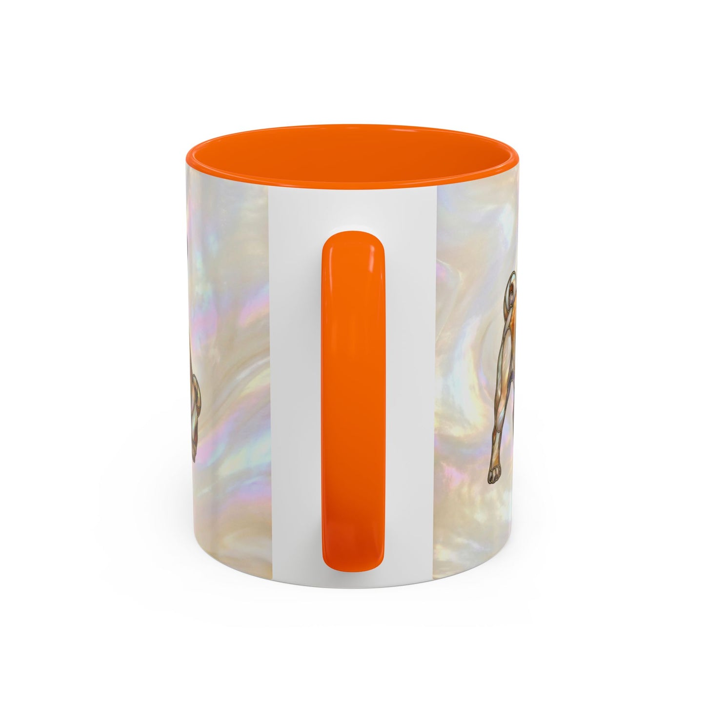 Personalized Pug Accent Coffee Mug –  Stained Glass Design (11/15oz) - 14547