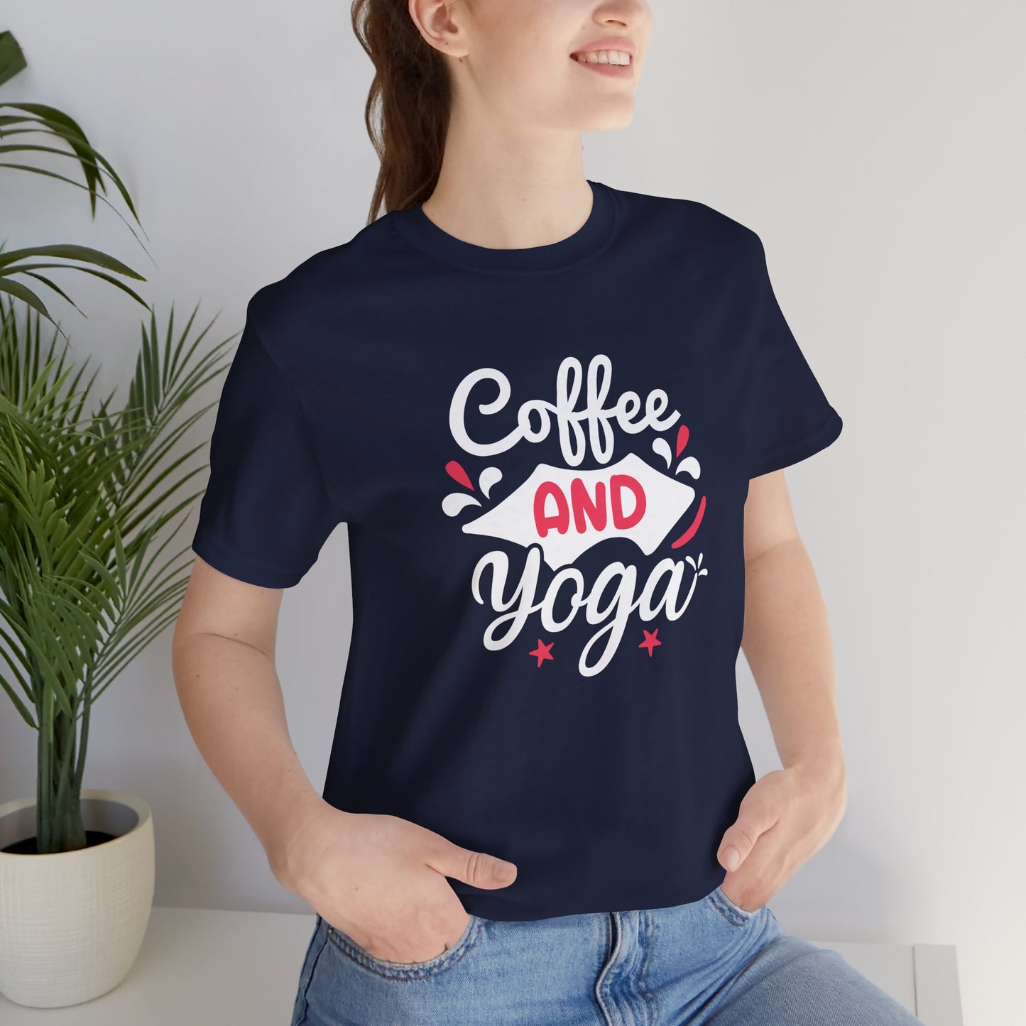 Coffee & Yoga - Unisex Jersey Short Sleeve Tee - 12412