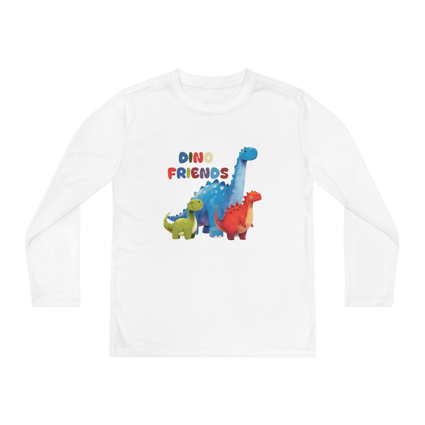 Dino Friends in Gobi - Youth Long Sleeve Competitor Tee