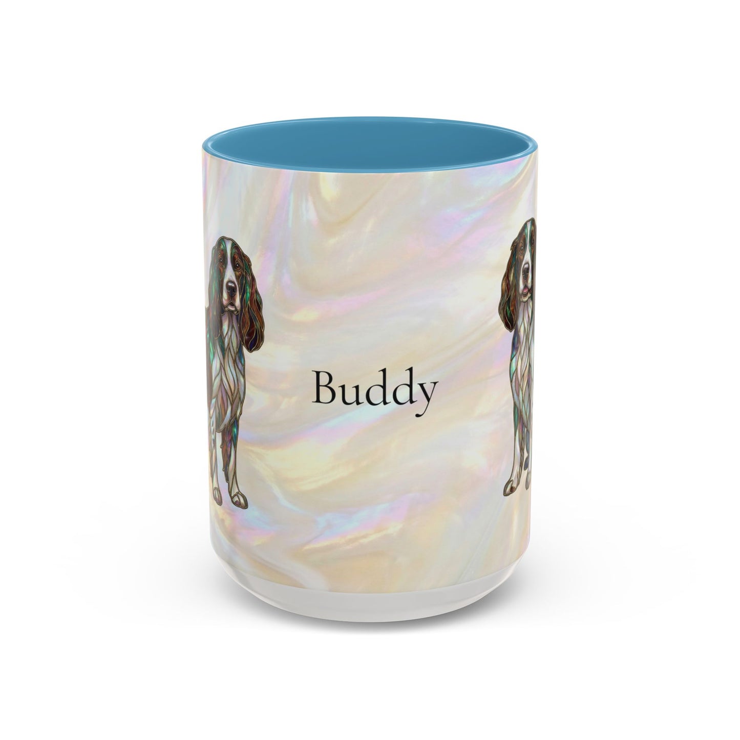 Springer Spaniel Accent Coffee Mug – Stained Glass Design 11/15oz - 14648