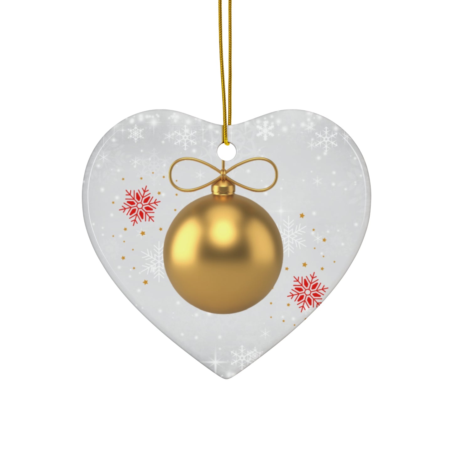 Gleaming Gold - Ceramic Ornament, 4 Shapes