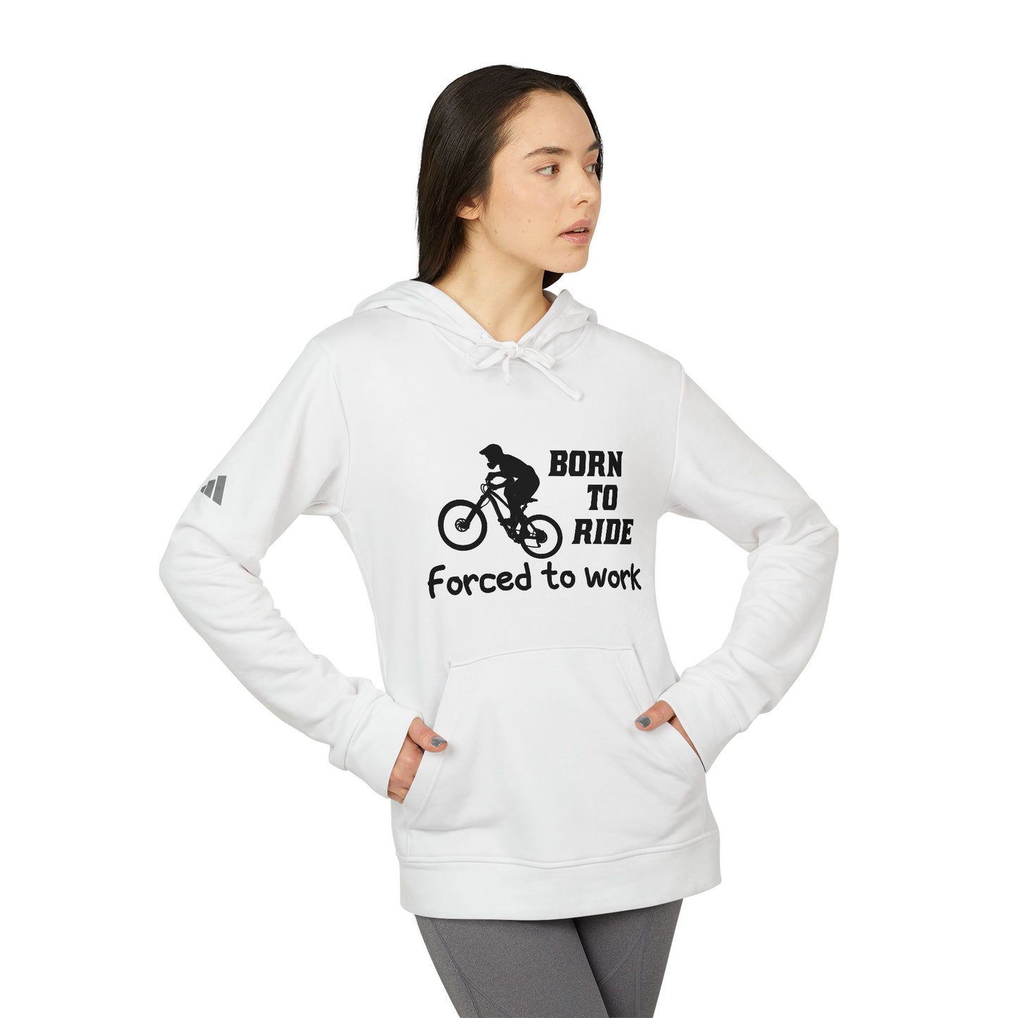 Born To Ride, Forced To Work - Adidas Unisex Fleece Hoodie