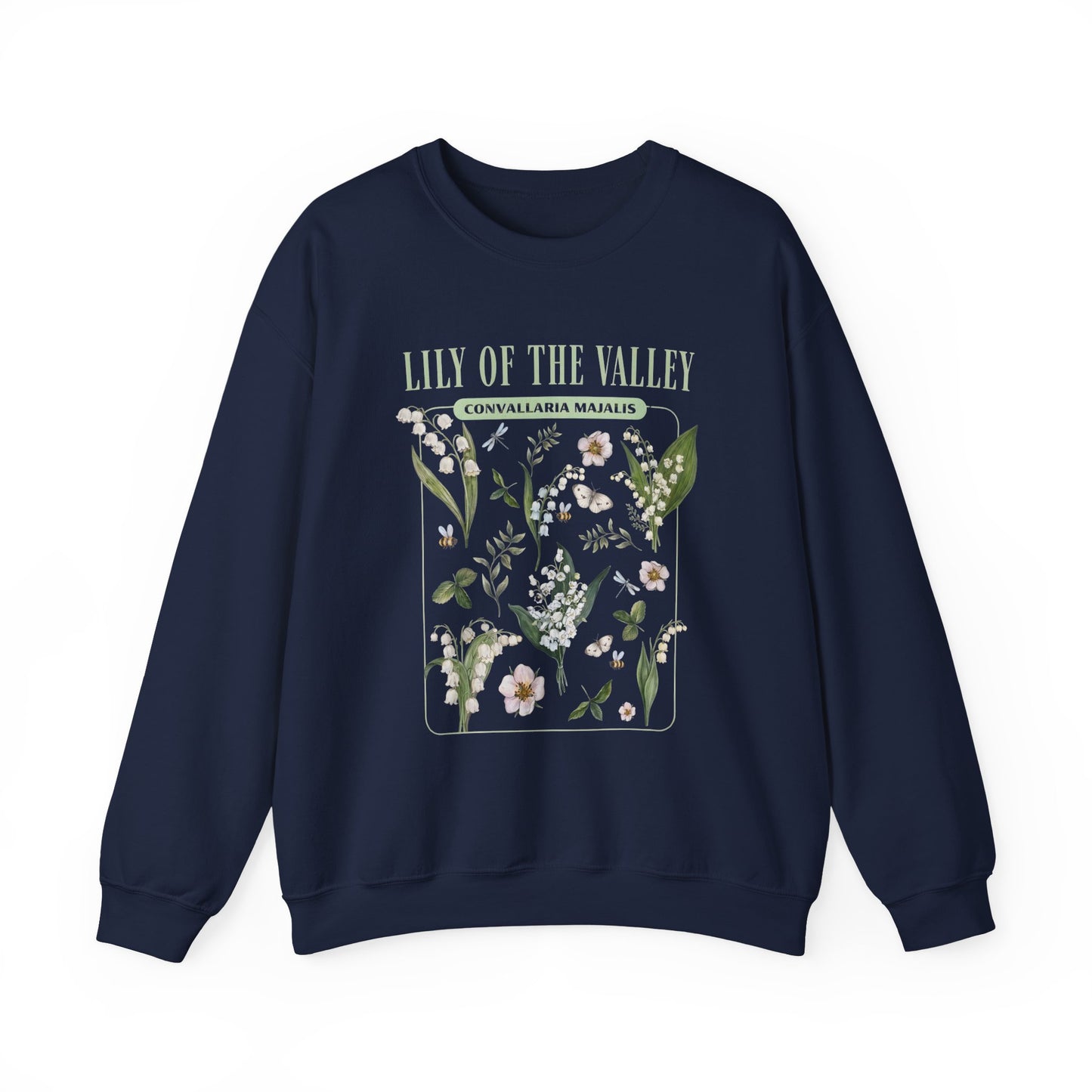 Lily of the Valley Floral Sweatshirt – Botanical Crewneck | May Birth Flower Gift - 14892