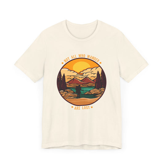 Camping: Not All Wander Are Lost - Unisex Jersey Short Sleeve Tee - 12595