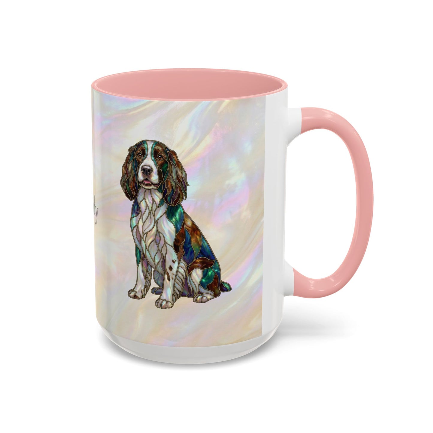 Springer Spaniel Accent Coffee Mug – Stained Glass Design 11/15oz - 14648