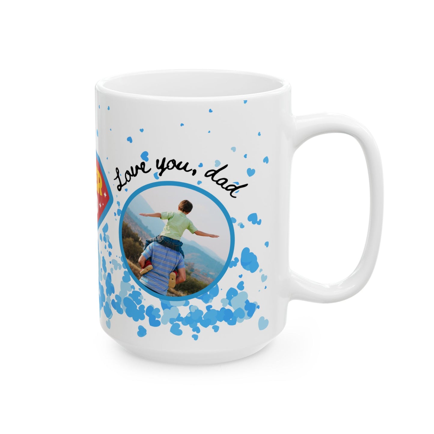 Super Dad Ceramic Mug - Perfect Gift for Father's Day, Birthdays, or Family Celebrations, Personalized Coffee Cup, Unique Dad Mug - 14001