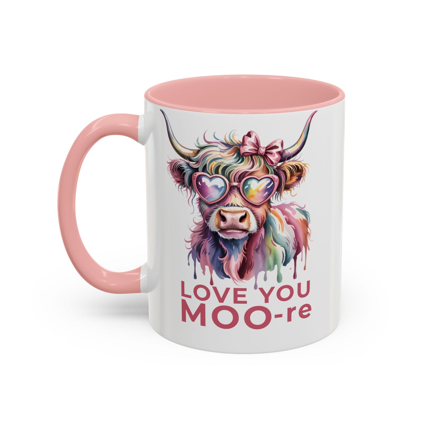 Love You Moo-re Highland Cow Mug – Cute Valentine’s Day Coffee Cup, Funny Romantic Gift for Her or Him (11oz / 15oz) - 14785