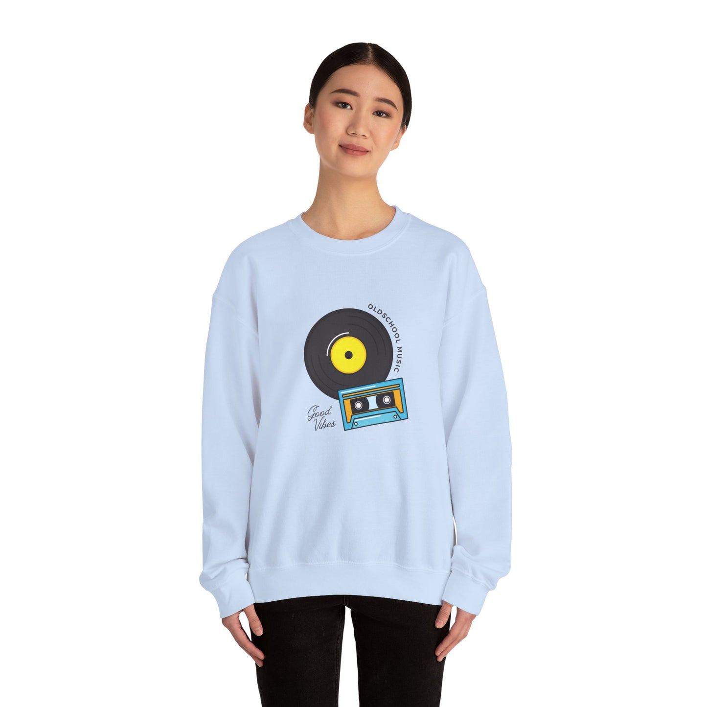 Record & Cassette, Old School Music - Unisex Heavy Blend™ Crewneck Sweatshirt - 11273