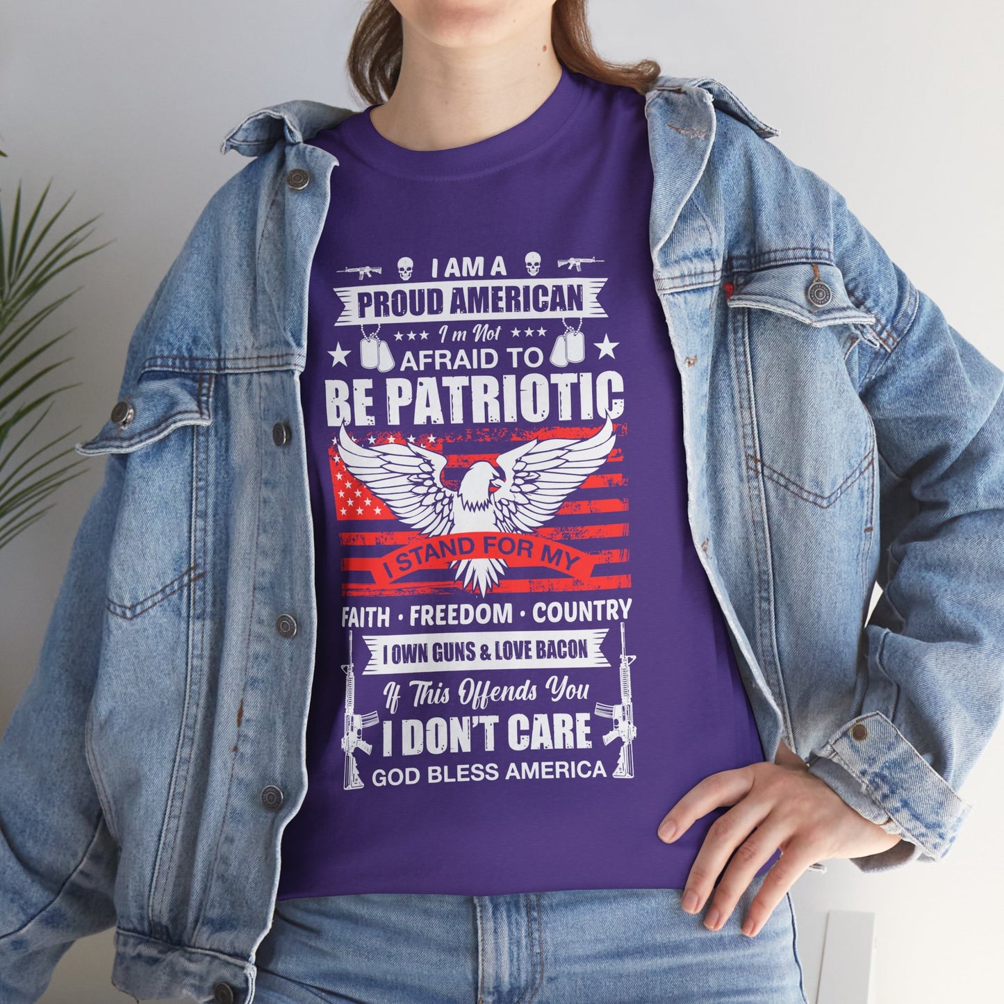Unisex Patriotic Tee - Proud American T-Shirt, 4th of July Gift, Freedom Shirt, Memorial Day Apparel, Casual Wear - 13789