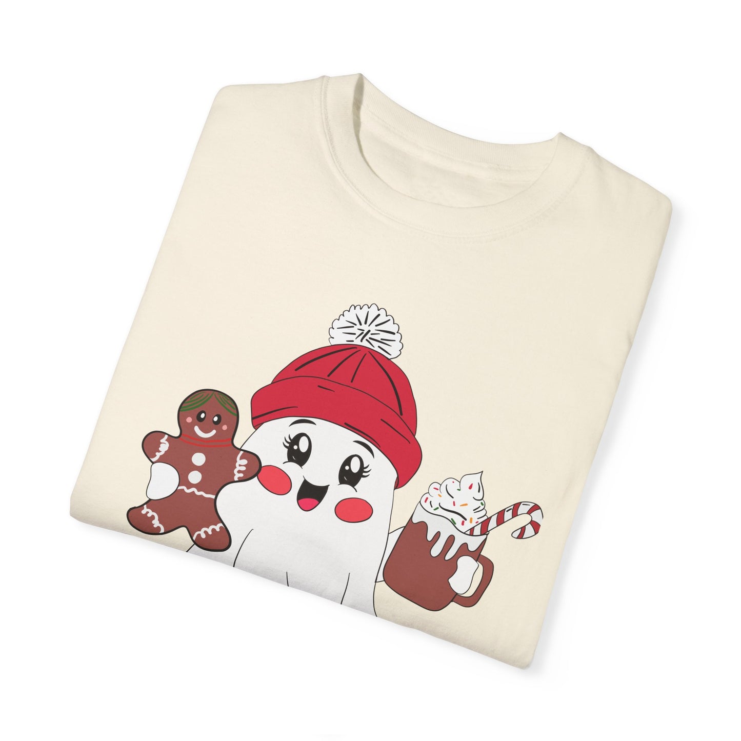 Christmas Ghost - Unisex Garment-Dyed T-shirt - 10408