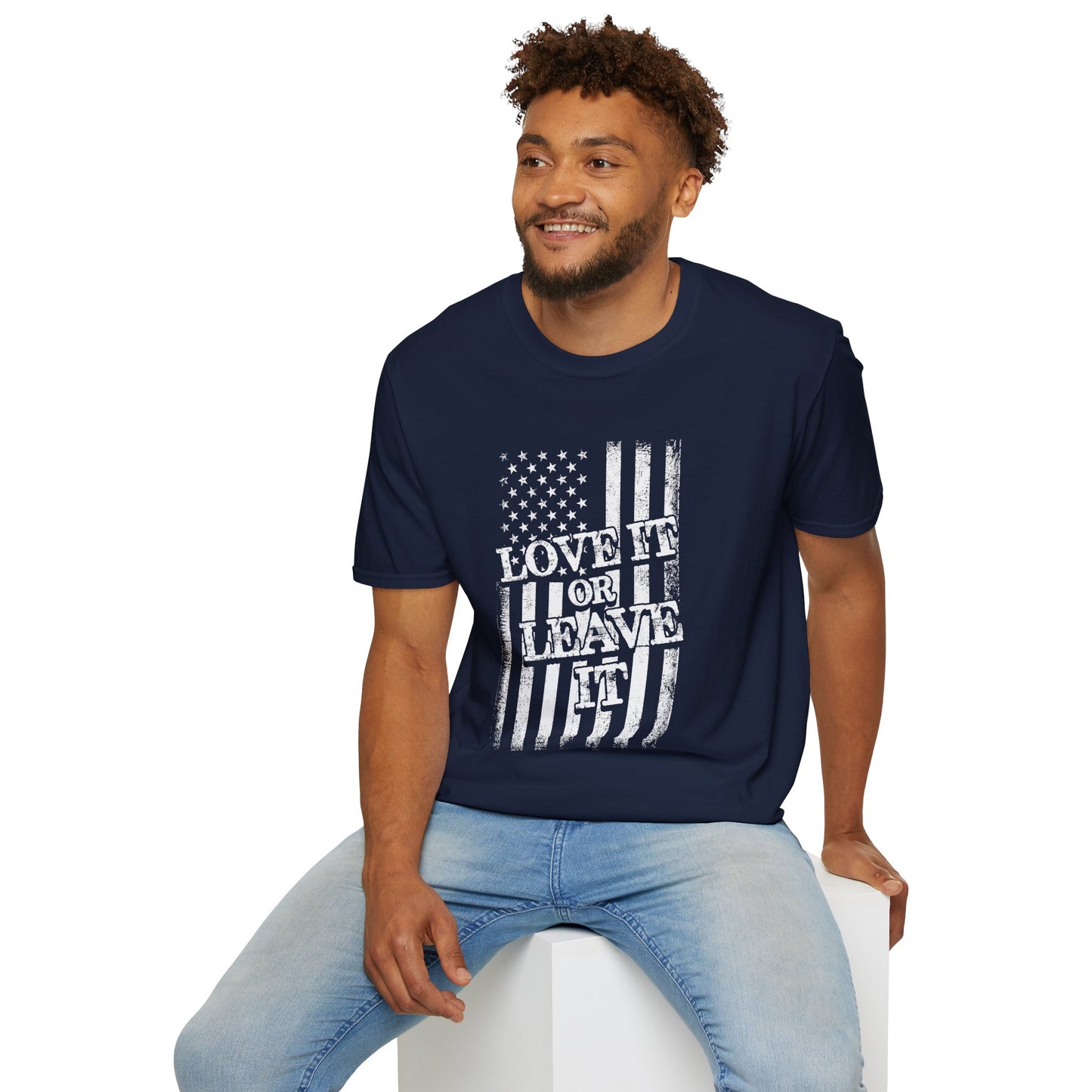 Patriotic T-Shirt: Love It or Leave It, Unisex Tee for Independence Day, Casual Wear, Gift for Veterans, Everyday Comfort - 13520