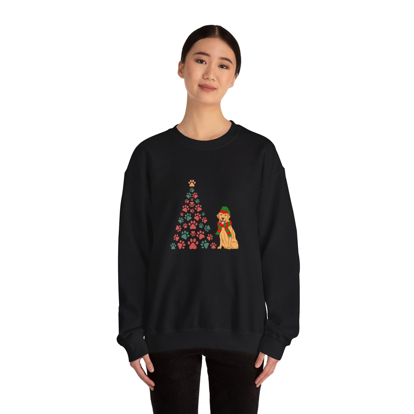 Christmas Tree & Dog - Unisex Heavy Blend™ Crewneck Sweatshirt -10239