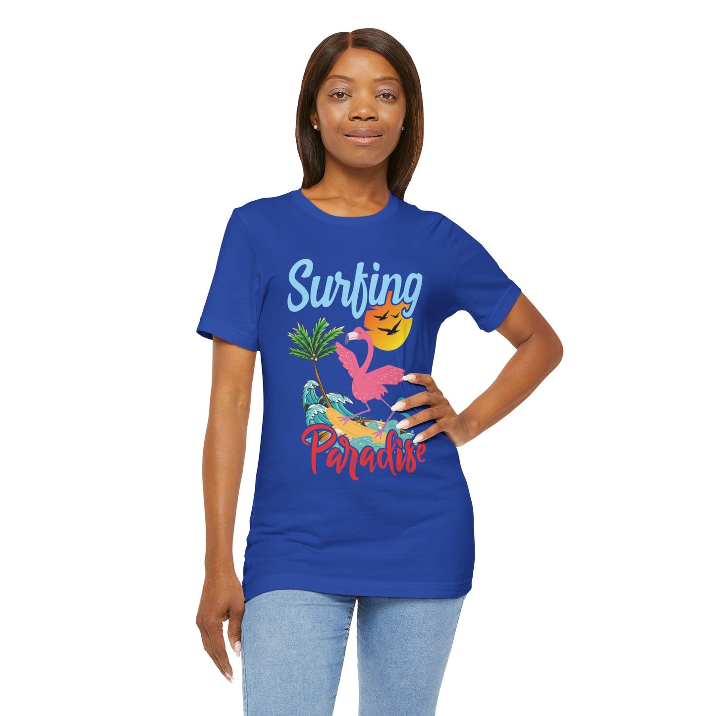 Surfing Paradise - Unisex Jersey Short Sleeve Tee - 13091