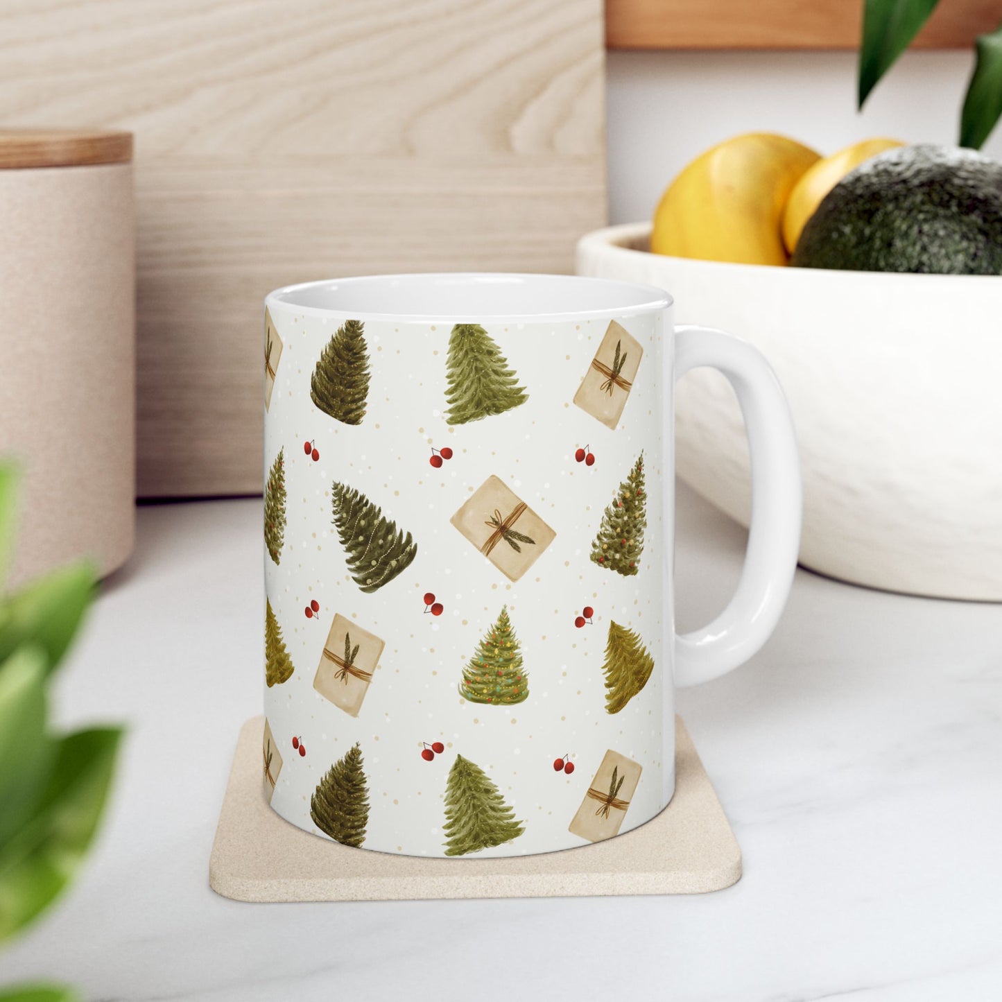 Christmas Trees & Gifts - Ceramic Mug, (11oz, 15oz) - 10914